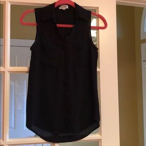 Black button up Tank Top